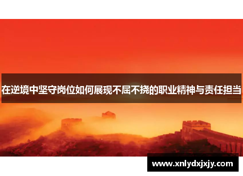 在逆境中坚守岗位如何展现不屈不挠的职业精神与责任担当