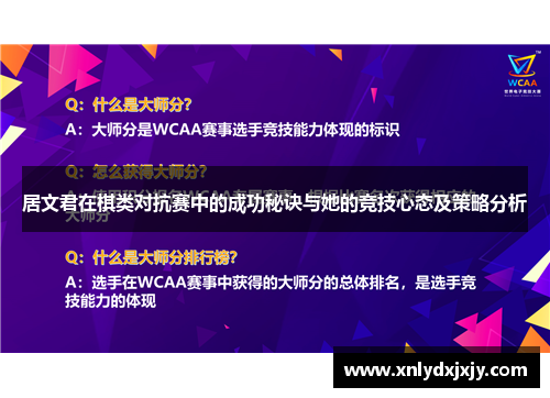 居文君在棋类对抗赛中的成功秘诀与她的竞技心态及策略分析